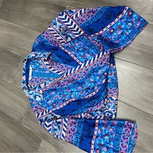 Zara Blue Floral Patterned Top